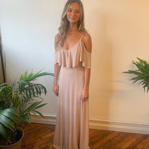 MUMU RENEE RUFFLE MAXI DRESS